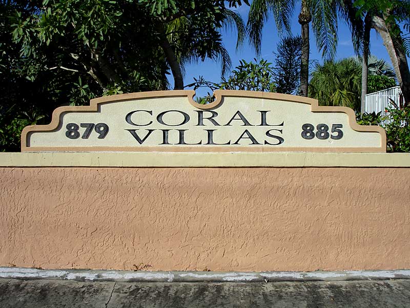 Coral Villas Signage